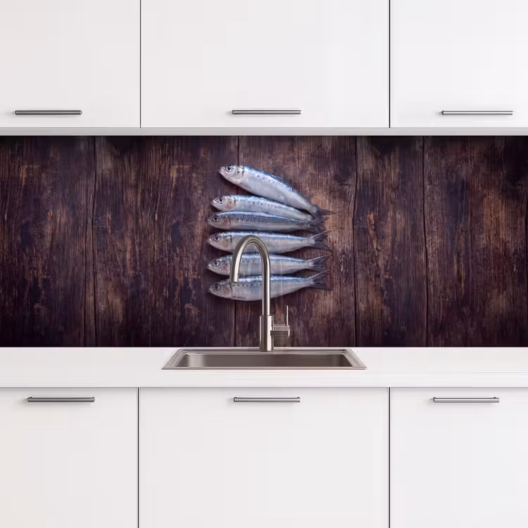 Keuken achterwand - Vis - Hout - Eten — 4