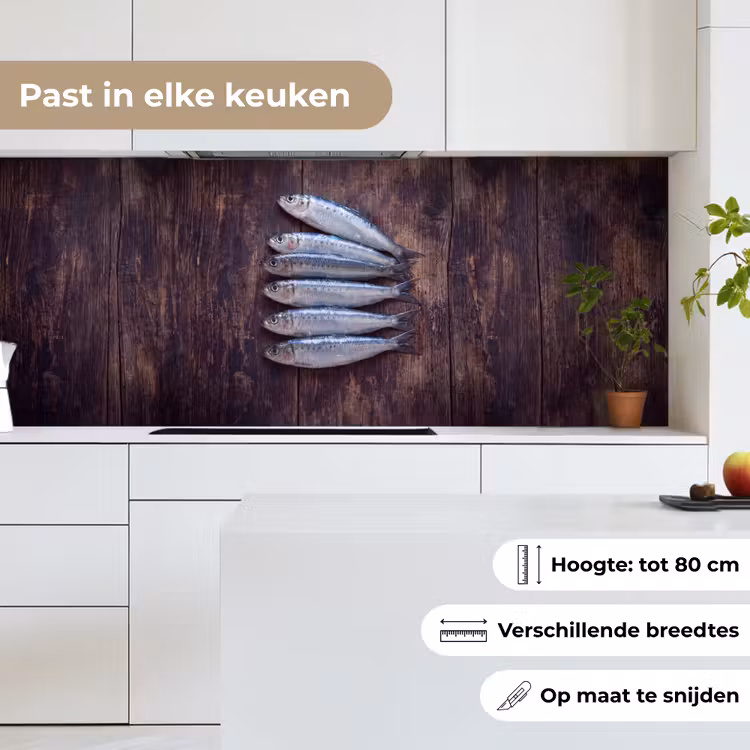 Keuken achterwand - Vis - Hout - Eten — 7