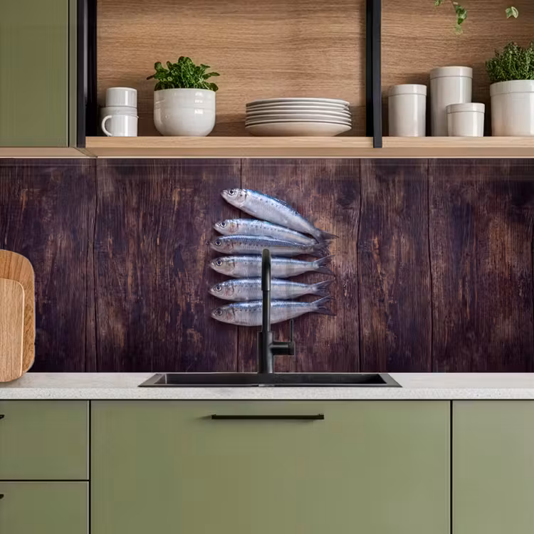 Keuken achterwand - Vis - Hout - Eten — 8