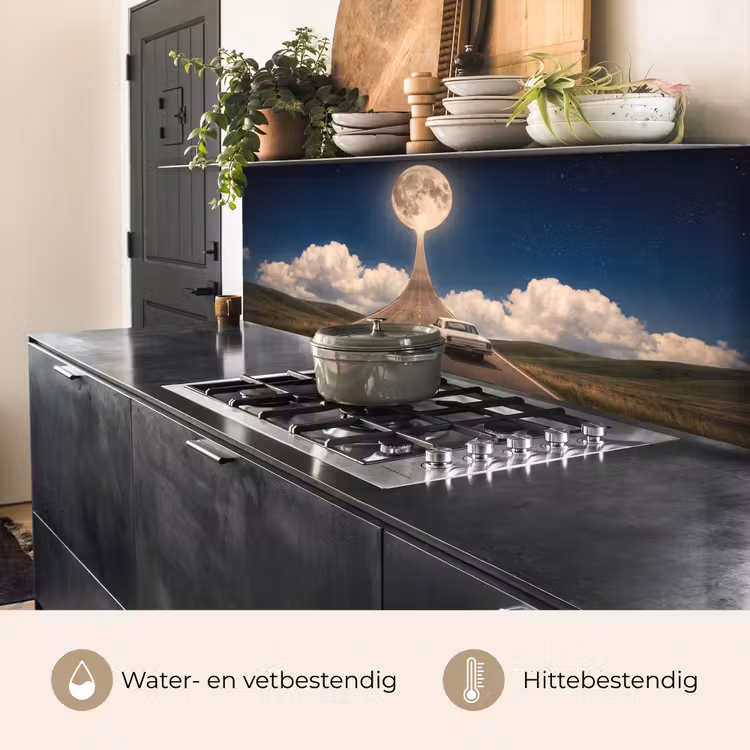Keuken achterwand - Weg - Maan - Nacht — 5