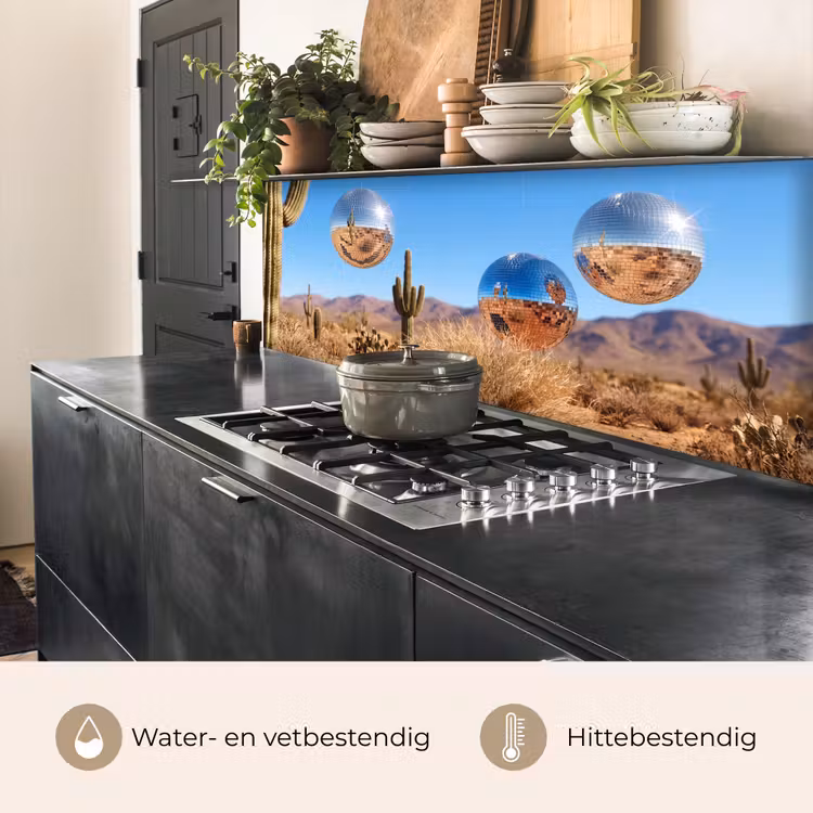 Keuken achterwand - Woestijn - Spiegelbal - Kunst — 5