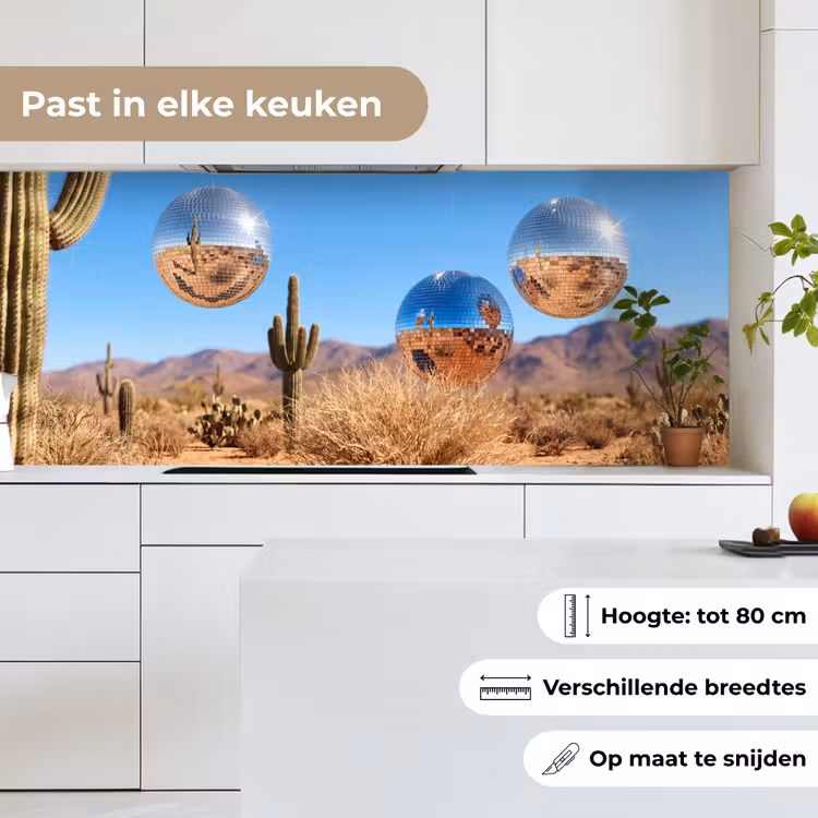 Keuken achterwand - Woestijn - Spiegelbal - Kunst — 7