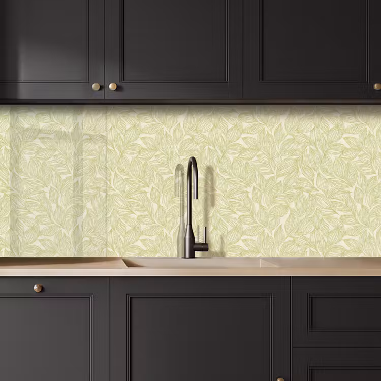 Keuken achterwand - Saliegroen - Botanisch - Bladeren - Handgetekend - Patroon — 6