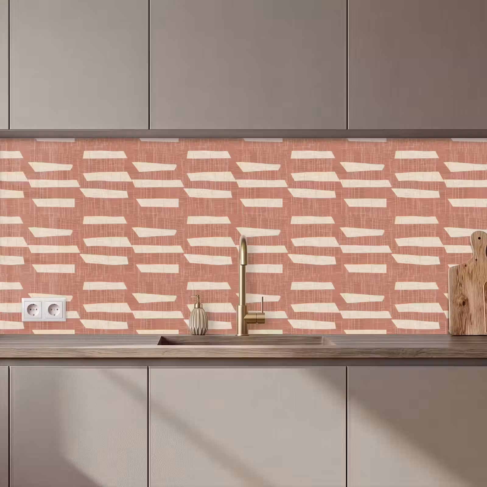 Keuken achterwand - Terracotta - Abstract - Textuur - Patroon — 1