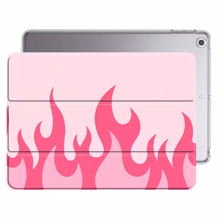 iPad hoes - Vlammen - Patroon - Abstract - Modern - Roze — 1
