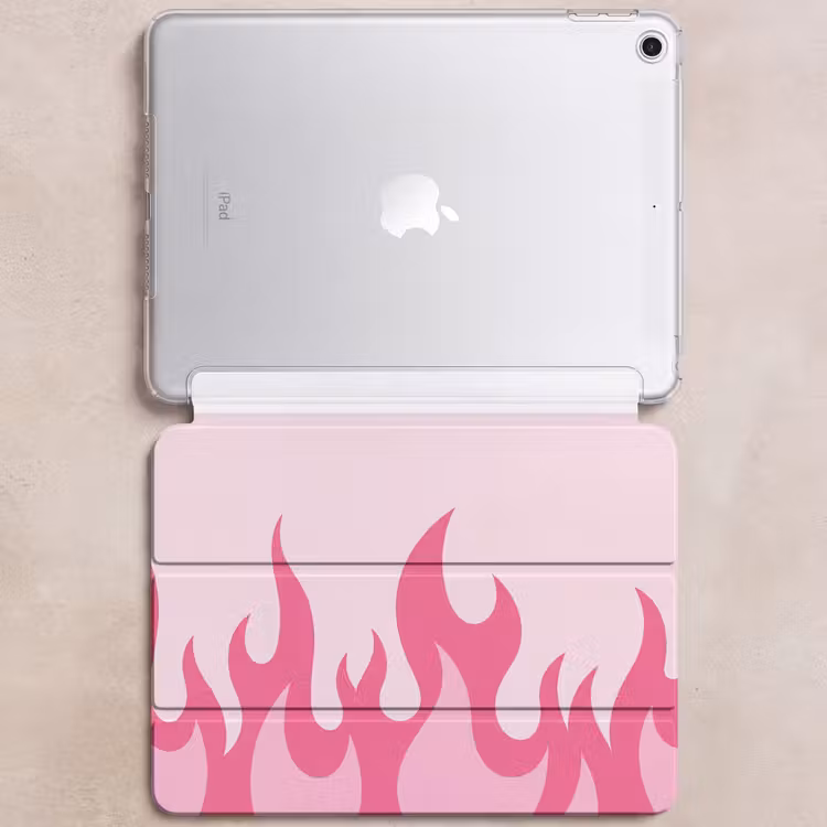 iPad hoes - Vlammen - Patroon - Abstract - Modern - Roze — 6