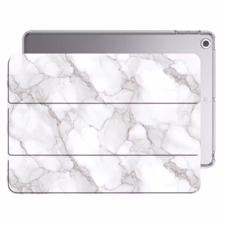 iPad hoes - Wit - Marmer - Bruin — 1