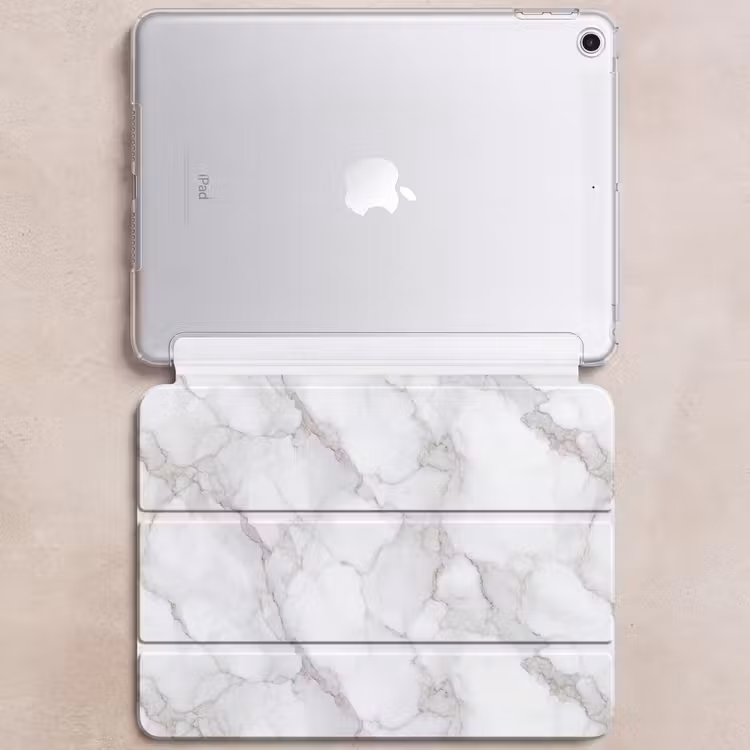 iPad hoes - Wit - Marmer - Bruin — 6