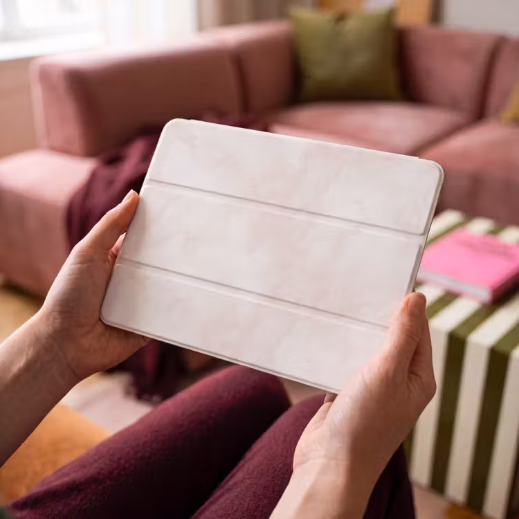 iPad hoes - Wolkenstructuur - Roze - Marmer — 3