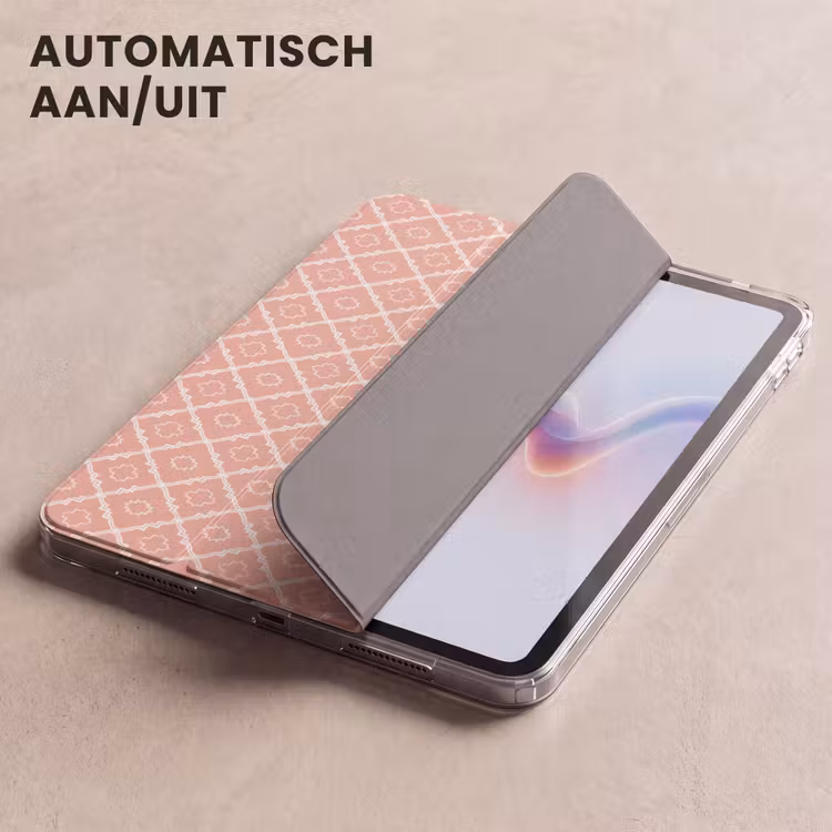 iPad hoes - Zalmroze - Geometrisch - Elegant - Patroon — 4