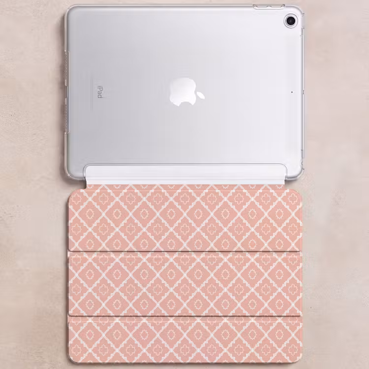 iPad hoes - Zalmroze - Geometrisch - Elegant - Patroon — 6