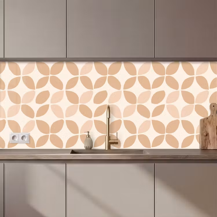 Keuken achterwand - Beige - Bladeren - Minimalistisch - Patroon — 1