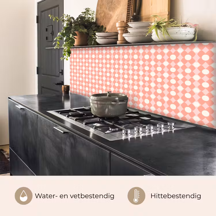 Keuken achterwand - Koraal - Retro - Geometrisch - Patroon — 5