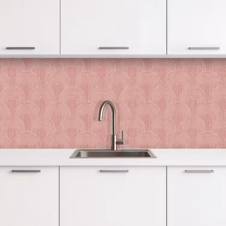 Keuken achterwand - Oudroze - Bogen - Deco - Lijnen — 4