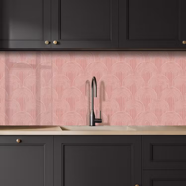 Keuken achterwand - Oudroze - Bogen - Deco - Lijnen — 6