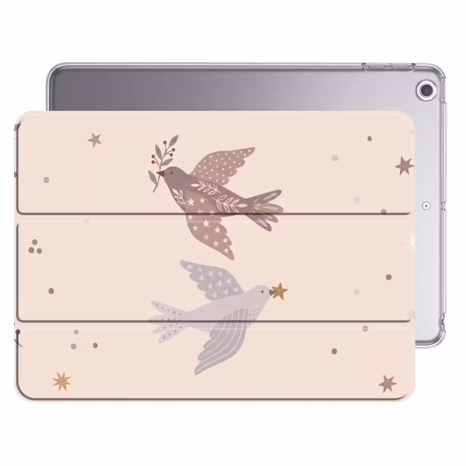 iPad hoes - Vogel - Bessen - Natuur - Modern - Beige — 1