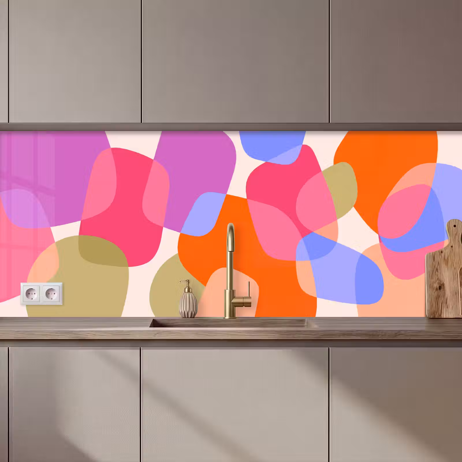 Keuken achterwand - Abstract - Vormen - Modern - Kleurrijk — 1