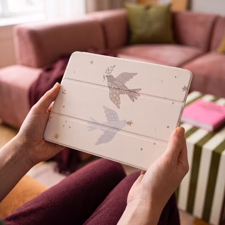 iPad hoes - Vogel - Bessen - Natuur - Modern - Beige — 3