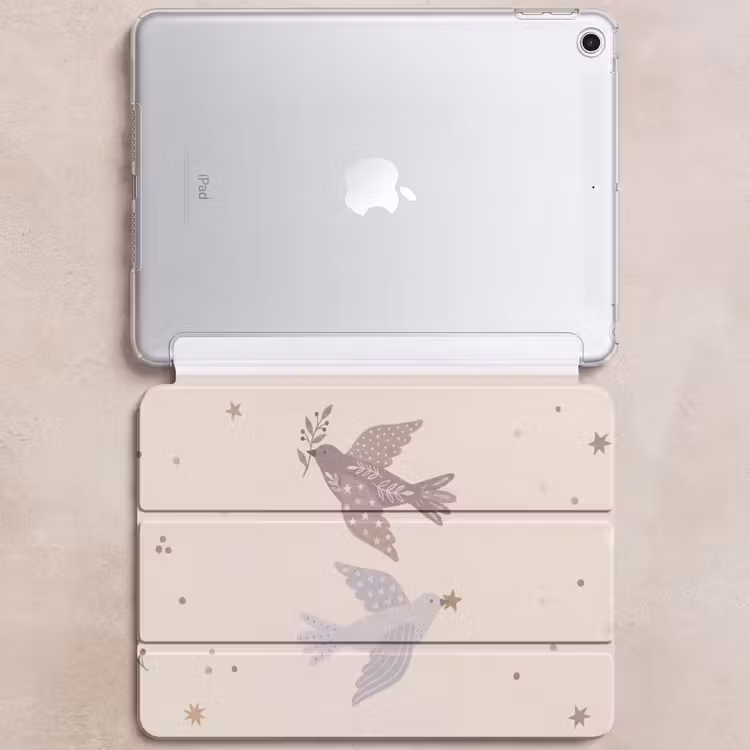 iPad hoes - Vogel - Bessen - Natuur - Modern - Beige — 6