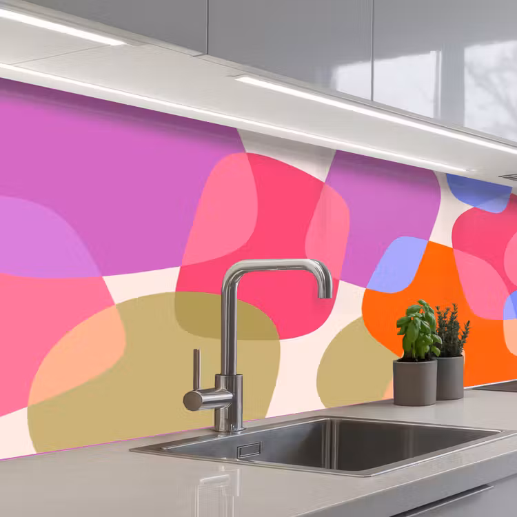 Keuken achterwand - Abstract - Vormen - Modern - Kleurrijk — 2