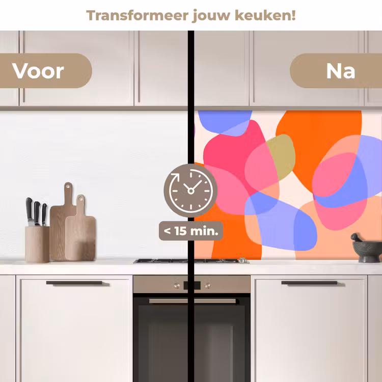 Keuken achterwand - Abstract - Vormen - Modern - Kleurrijk — 3