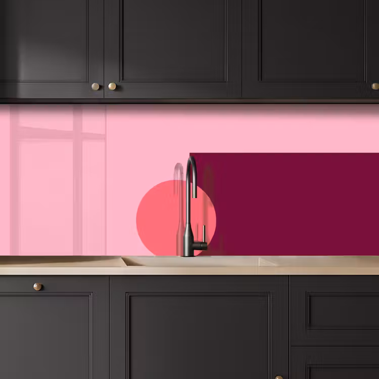 Keuken achterwand - Abstract - Vormen - Roze - Modern - Design — 6