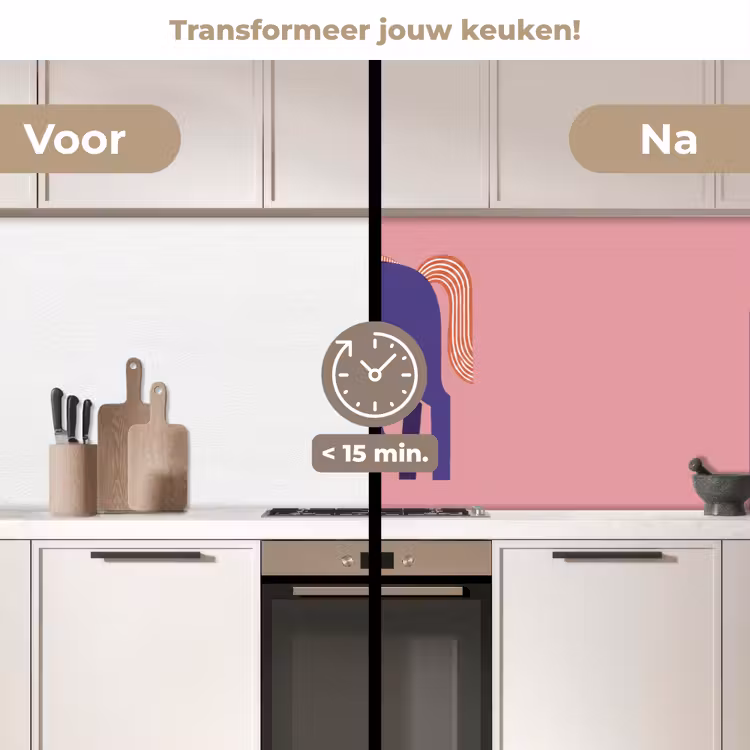 Keuken achterwand - Paard - Abstract - Dieren - Modern - Blauw — 3