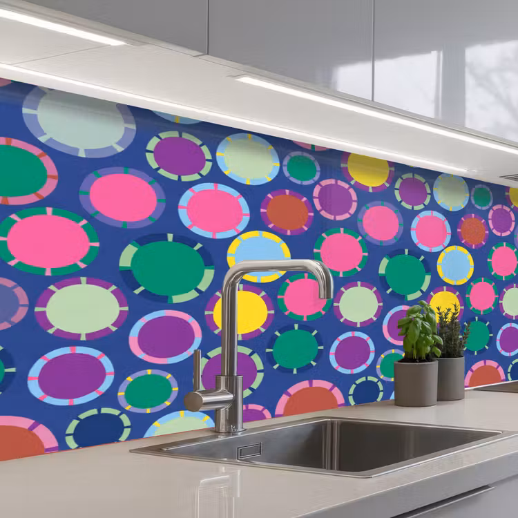Keuken achterwand - Patroon - Cirkels - Abstract - Kleurrijk — 2