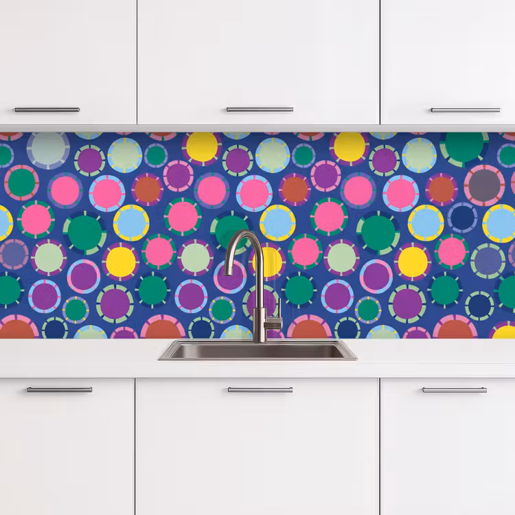 Keuken achterwand - Patroon - Cirkels - Abstract - Kleurrijk — 4