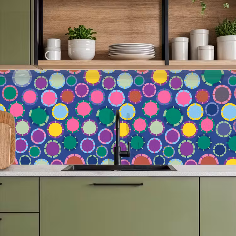 Keuken achterwand - Patroon - Cirkels - Abstract - Kleurrijk — 8