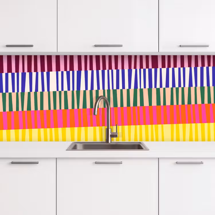 Keuken achterwand - Patroon - Strepen - Abstract - Modern - Kleurrijk — 4