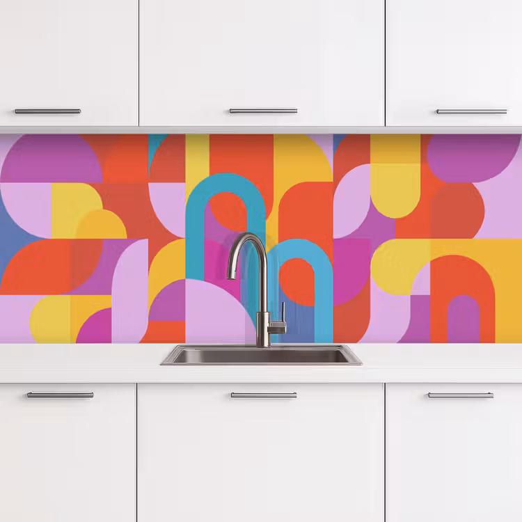 Keuken achterwand - Abstract - Geometrie - Kleurrijk - Modern - Kunst — 4