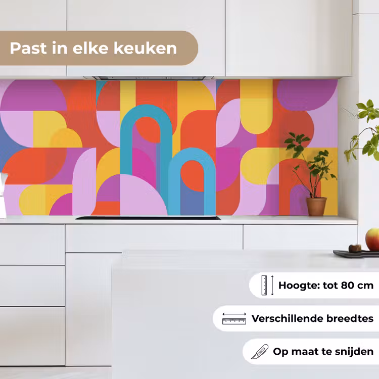 Keuken achterwand - Abstract - Geometrie - Kleurrijk - Modern - Kunst — 7