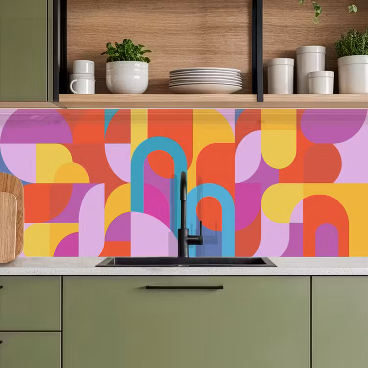 Keuken achterwand - Abstract - Geometrie - Kleurrijk - Modern - Kunst — 8