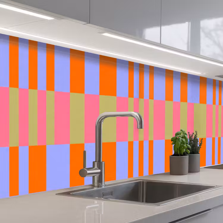Keuken achterwand - Abstract - Patroon - Geometrisch - Kleurrijk - Modern — 2