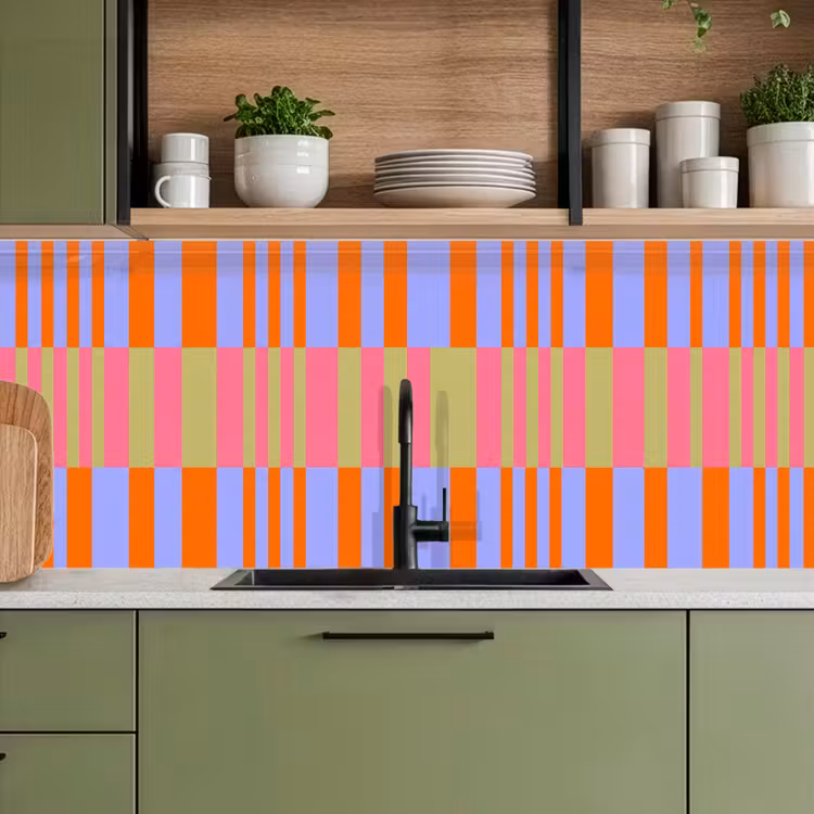 Keuken achterwand - Abstract - Patroon - Geometrisch - Kleurrijk - Modern — 8
