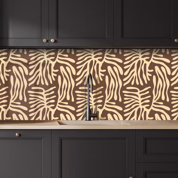 Keuken achterwand - Bruin - Koraal - Expressief - Patroon — 6