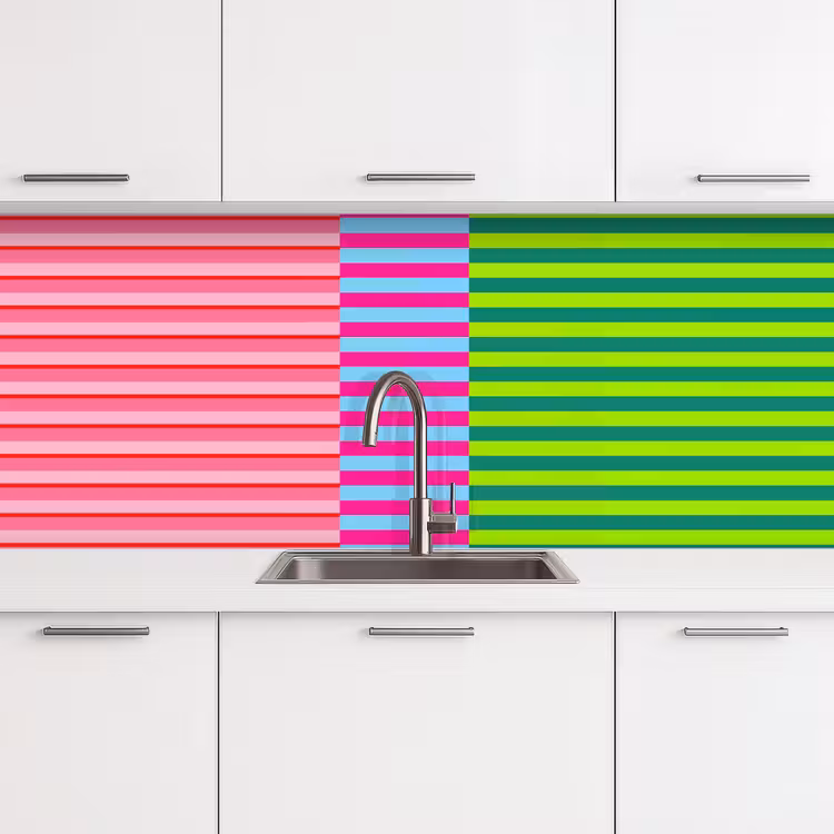 Keuken achterwand - Patroon - Strepen - Modern - Abstract - Kleurrijk — 4