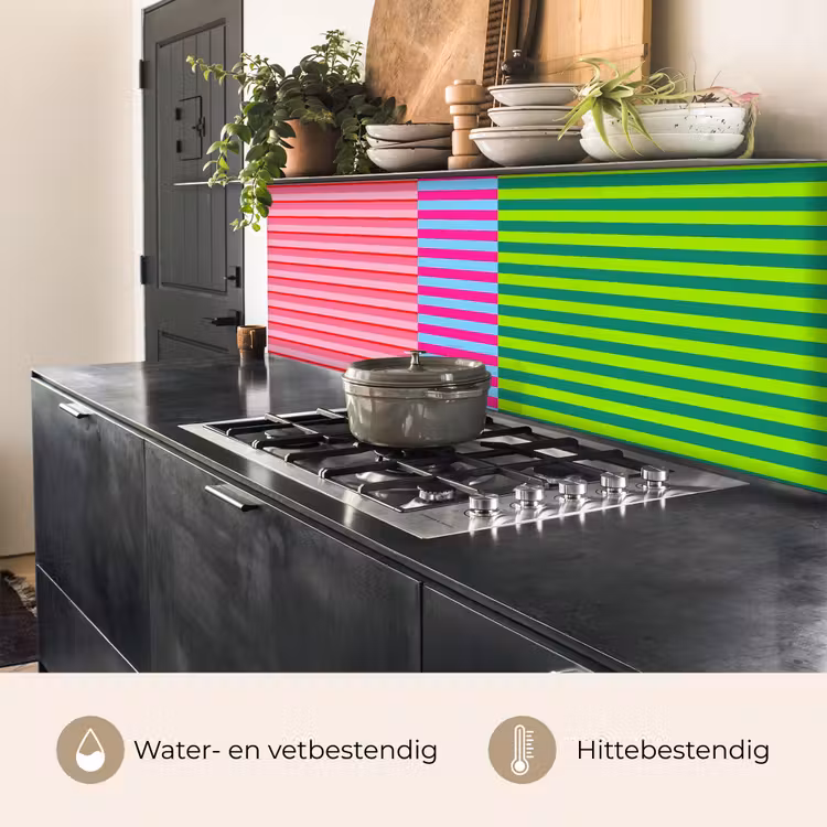 Keuken achterwand - Patroon - Strepen - Modern - Abstract - Kleurrijk — 5