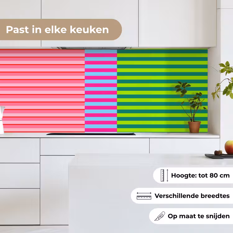 Keuken achterwand - Patroon - Strepen - Modern - Abstract - Kleurrijk — 7