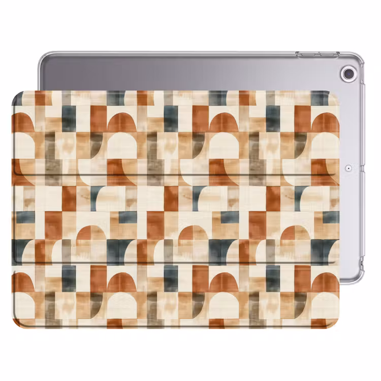 iPad hoes - Terracotta - Geometrisch - Aquarel - Textuur — 1
