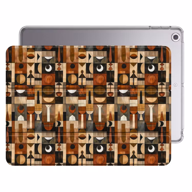 iPad hoes - Terracotta - Geometrisch - Mid-Century - Patroon — 1