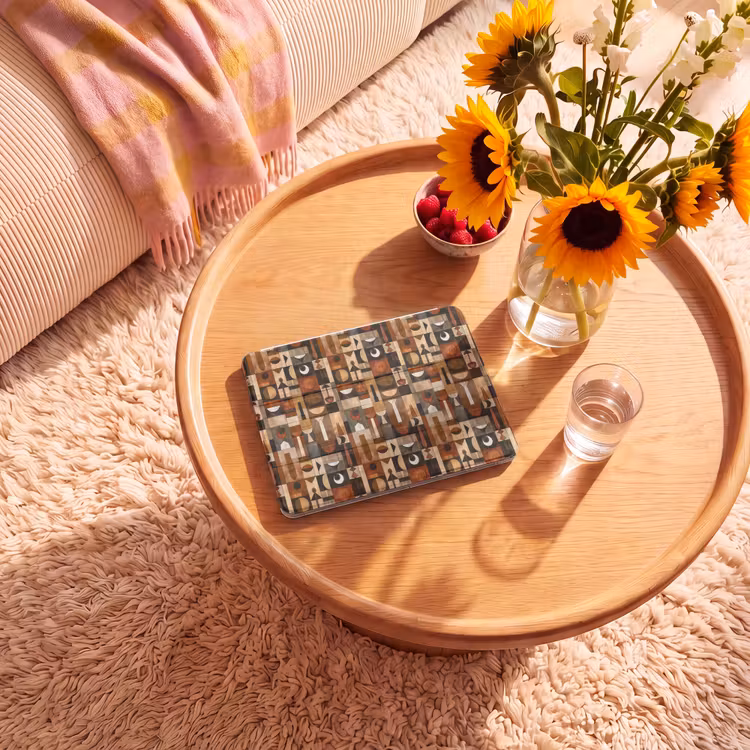 iPad hoes - Terracotta - Geometrisch - Mid-Century - Patroon — 2