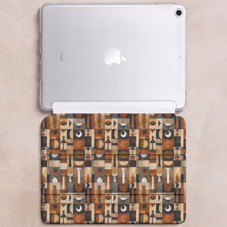 iPad hoes - Terracotta - Geometrisch - Mid-Century - Patroon — 6