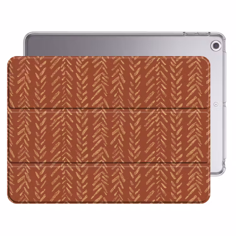 iPad hoes - Terracotta - Visgraat - Ambachtelijk - Patroon — 1