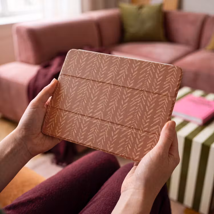 iPad hoes - Terracotta - Visgraat - Ambachtelijk - Patroon — 3