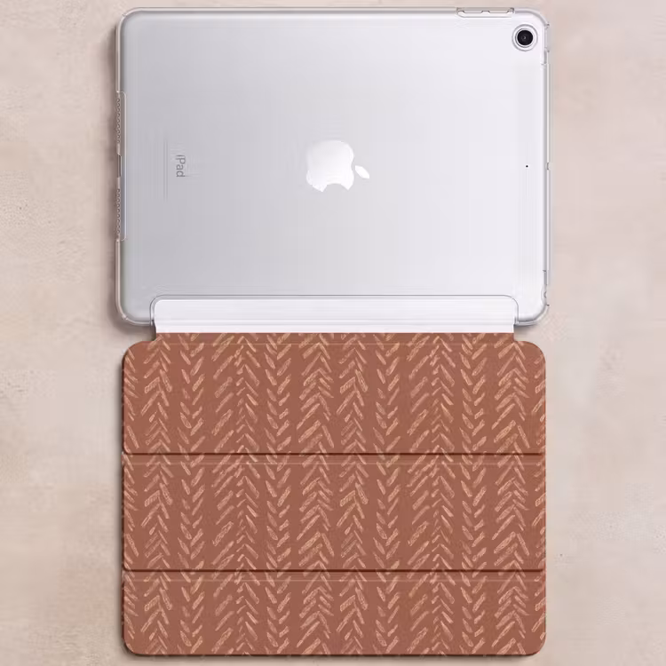 iPad hoes - Terracotta - Visgraat - Ambachtelijk - Patroon — 6