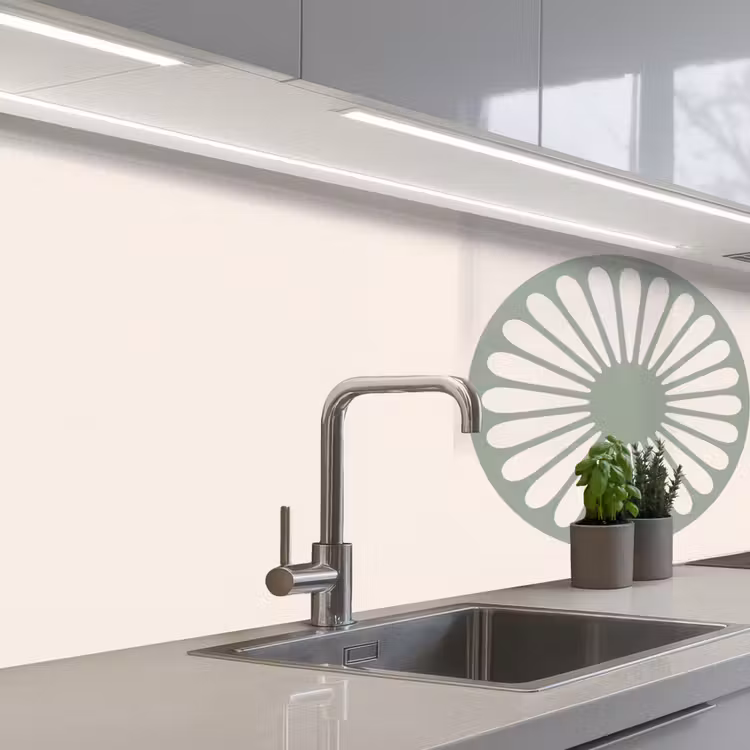 Keuken achterwand - Abstract - Patroon - Radiaal - Modern - Groen — 2