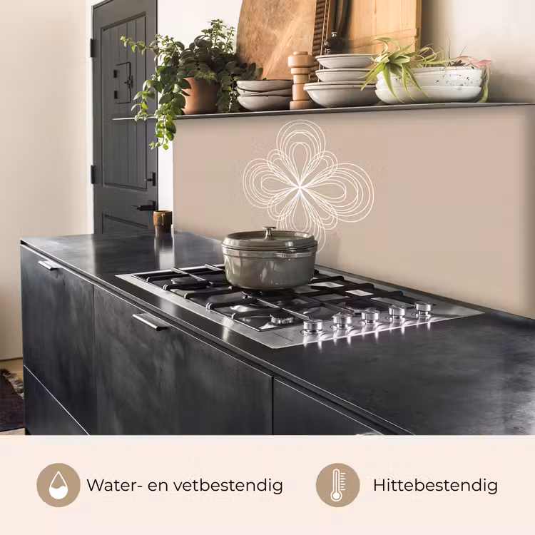 Keuken achterwand - Patroon - Lijnen - Abstract - Minimalistisch - Beige — 5