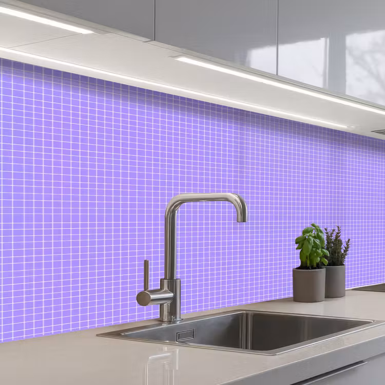 Keuken achterwand - Paars - Geometrisch - Raster - Minimalistisch - Patroon — 2